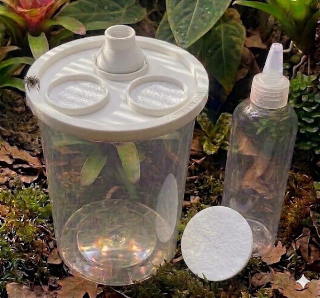 SnapFlyer All-In-1 kit with dispensing lid, culture cup, vent pads, and transfer bottle